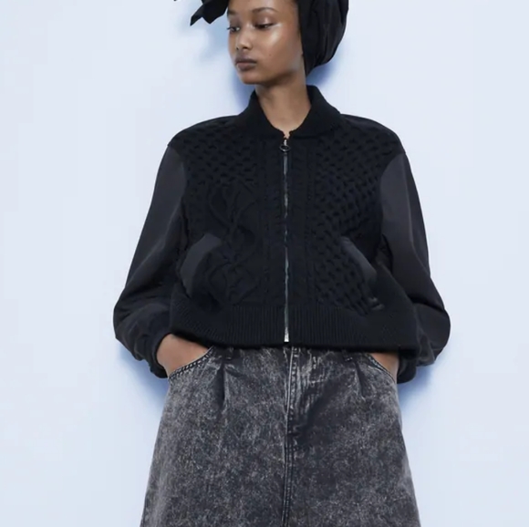 KNIT BOMBER JACKET